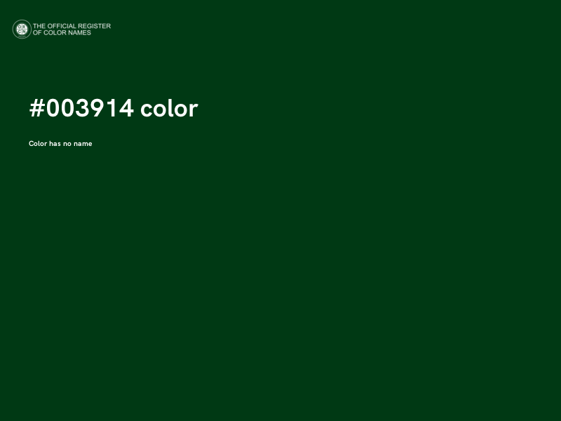 #003914 color image