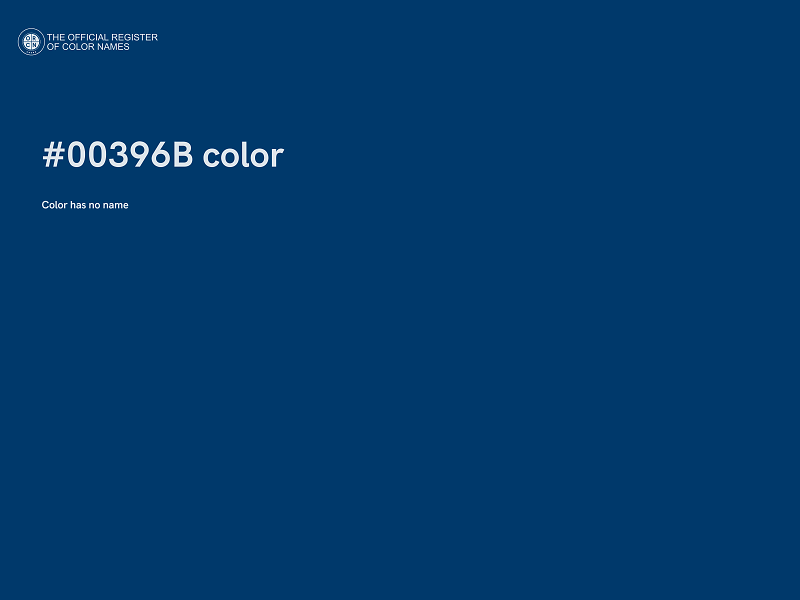 #00396B color image