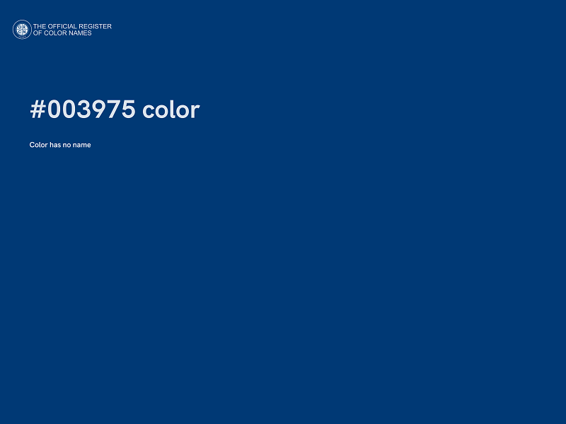 #003975 color image