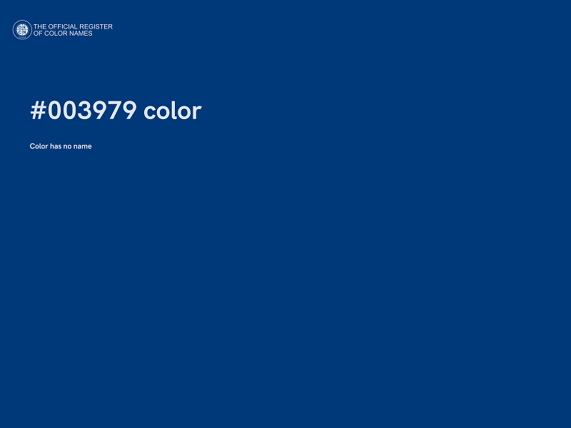 #003979 color image