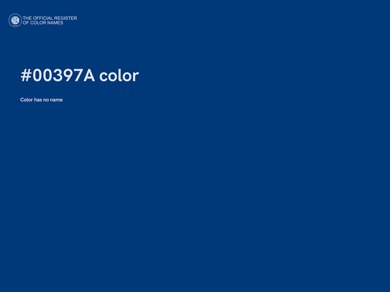 #00397A color image