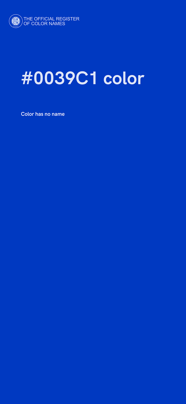 #0039C1 color image