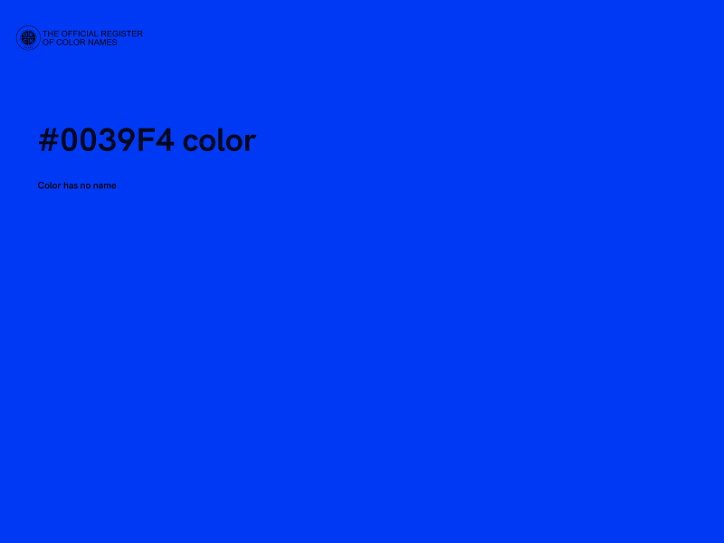 #0039F4 color image