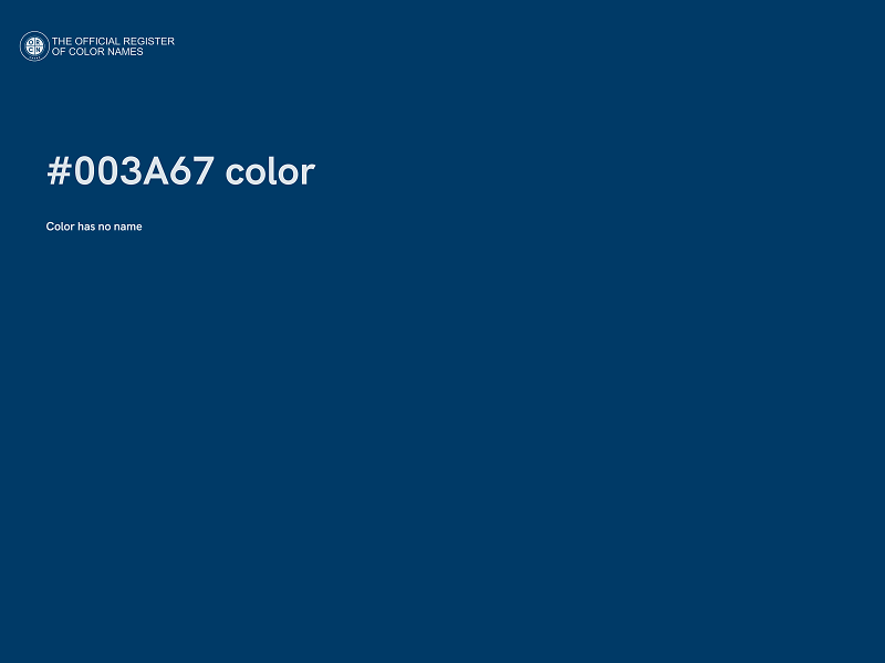 #003A67 color image