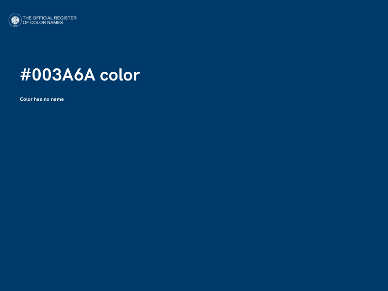 #003A6A color image