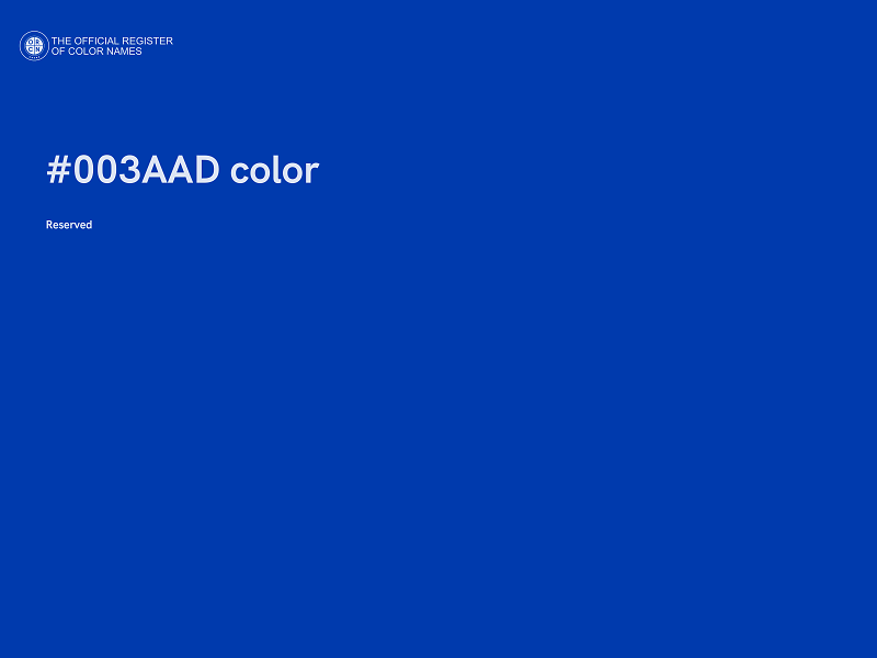 #003AAD color image