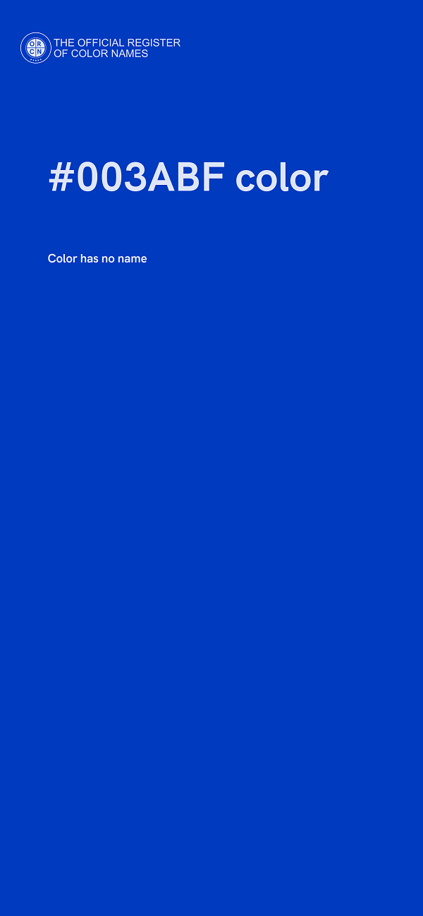 #003ABF color image