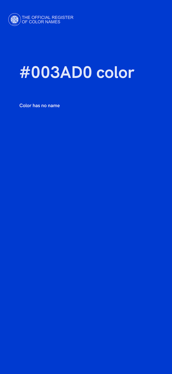 #003AD0 color image