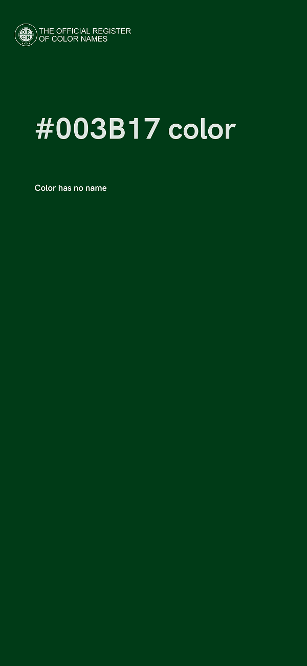 #003B17 color image