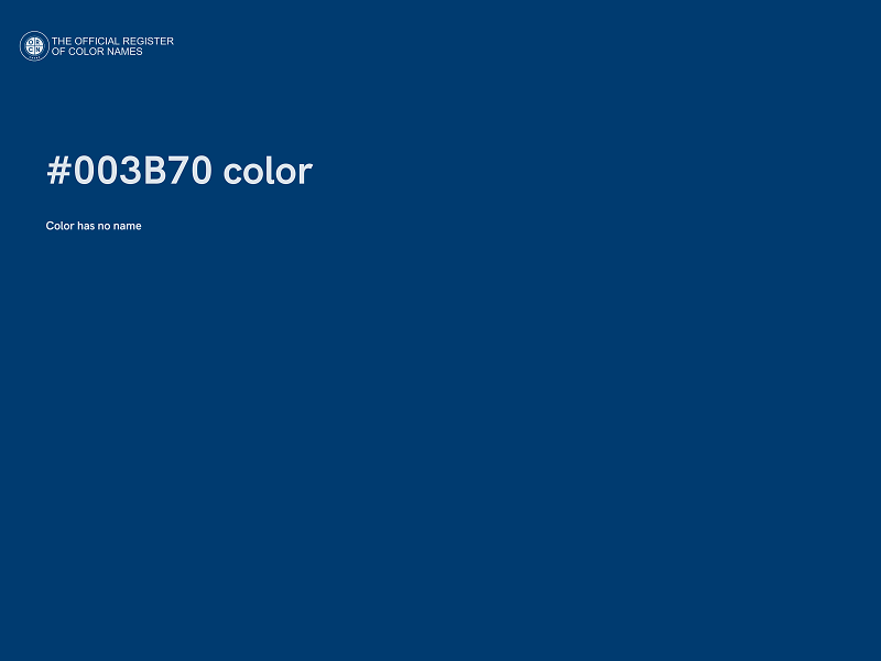 #003B70 color image