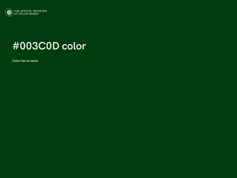 #003C0D color image