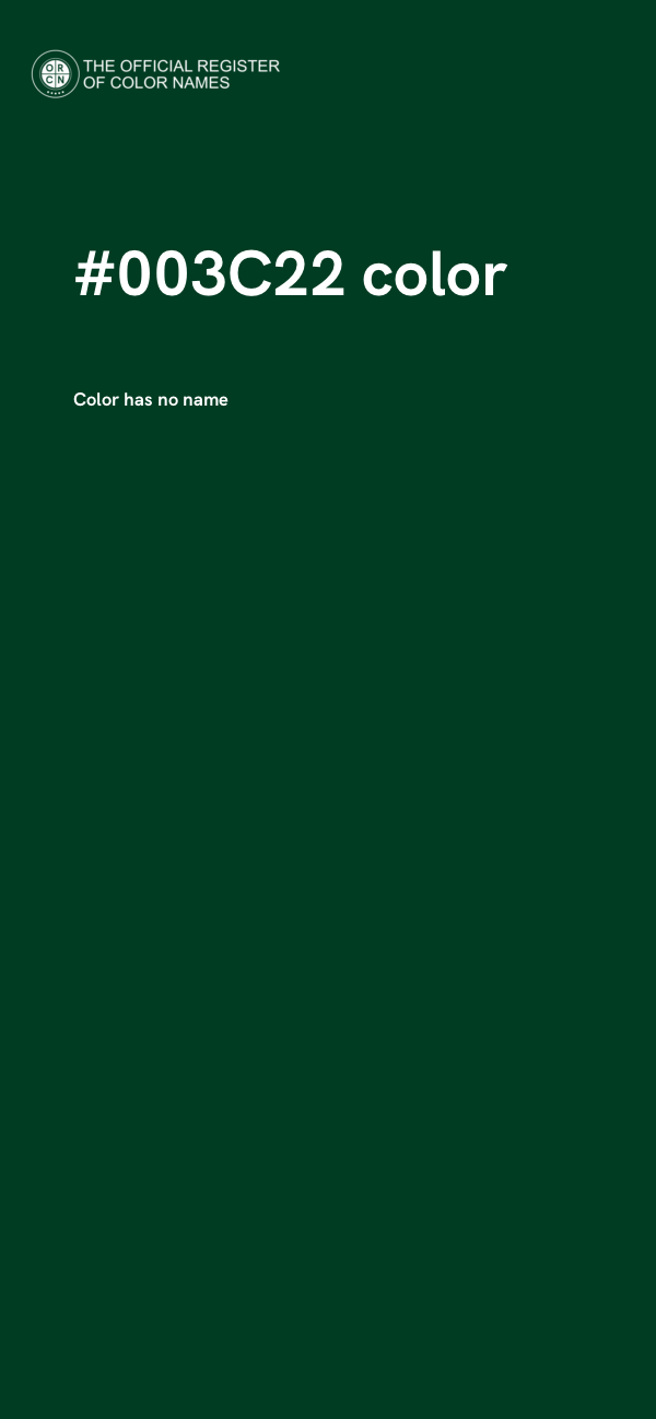 #003C22 color image