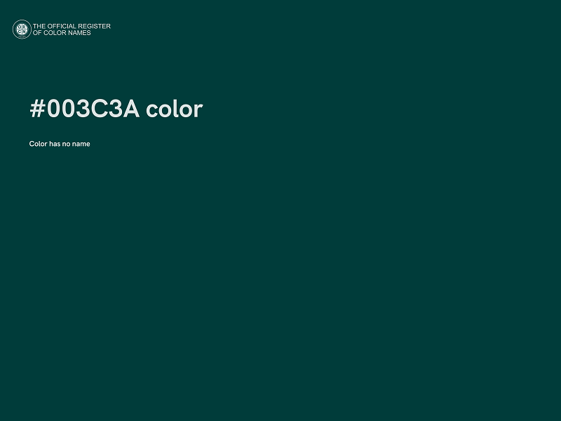 #003C3A color image