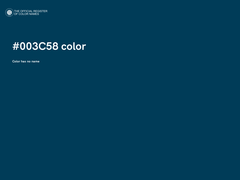 #003C58 color image