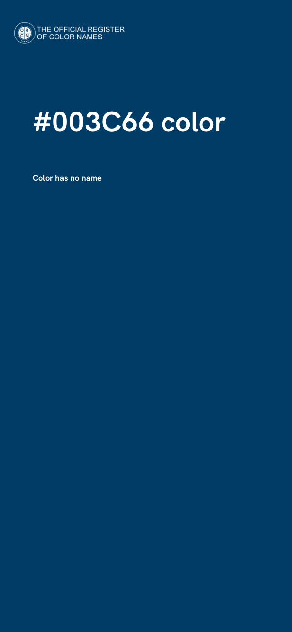 #003C66 color image