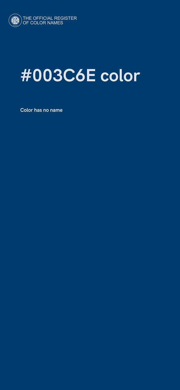 #003C6E color image