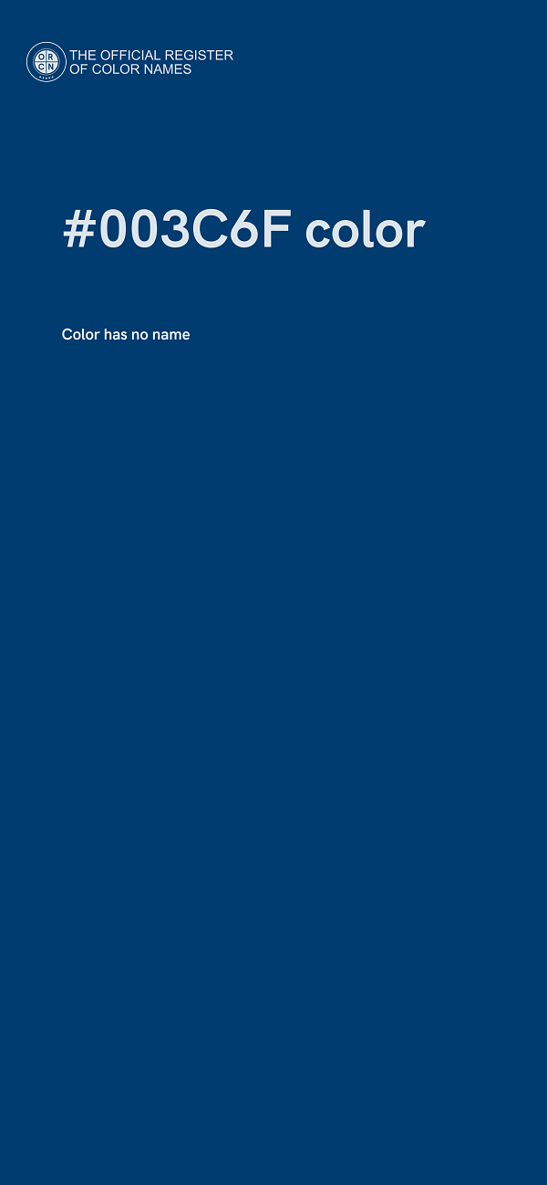 #003C6F color image