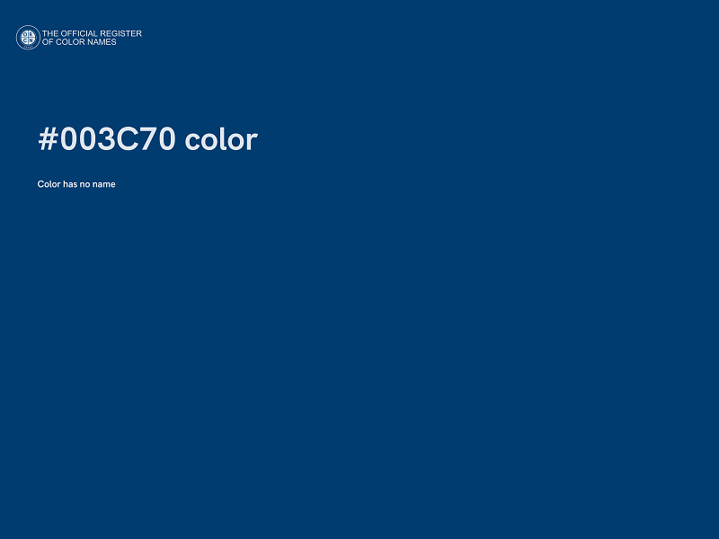 #003C70 color image