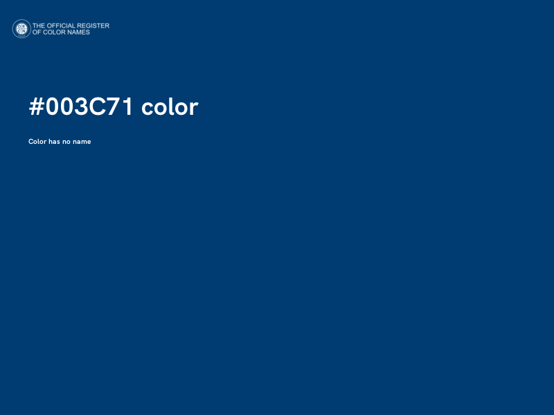 #003C71 color image