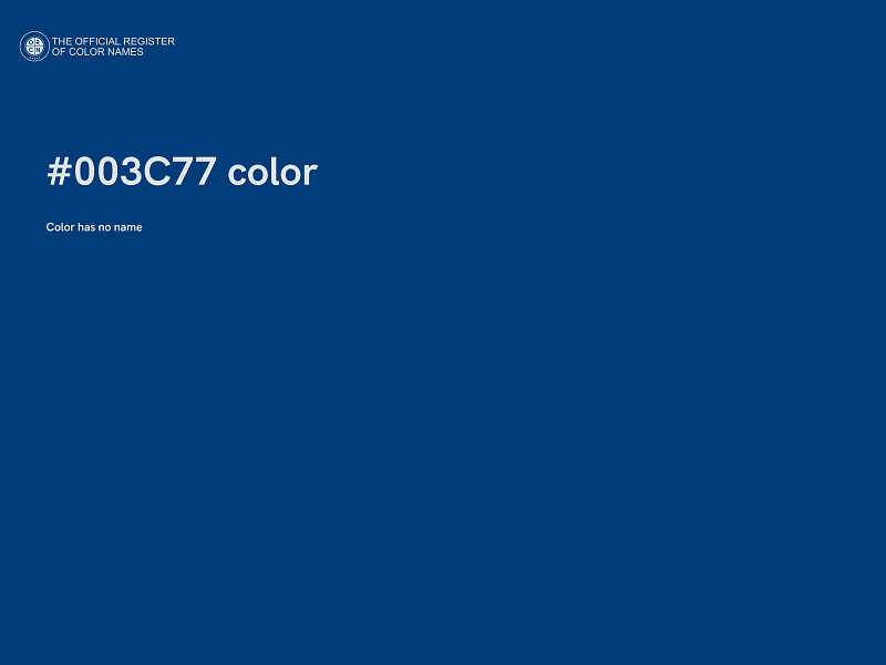 #003C77 color image