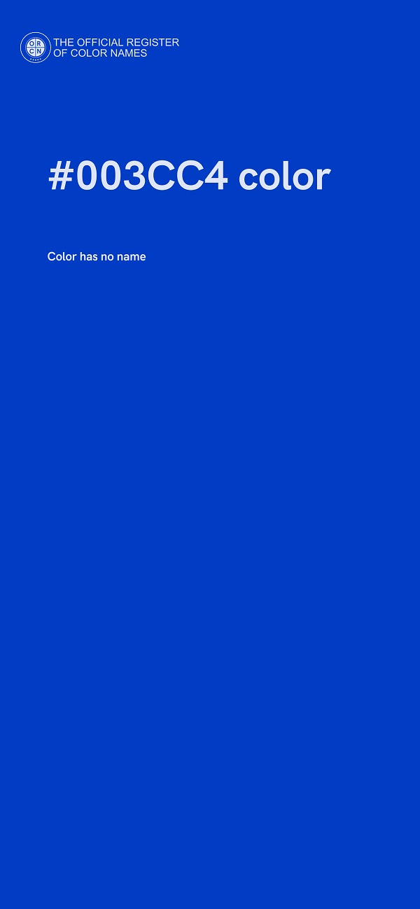 #003CC4 color image