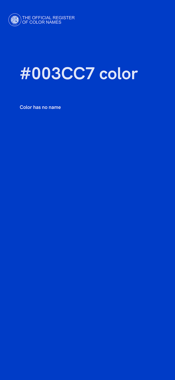 #003CC7 color image