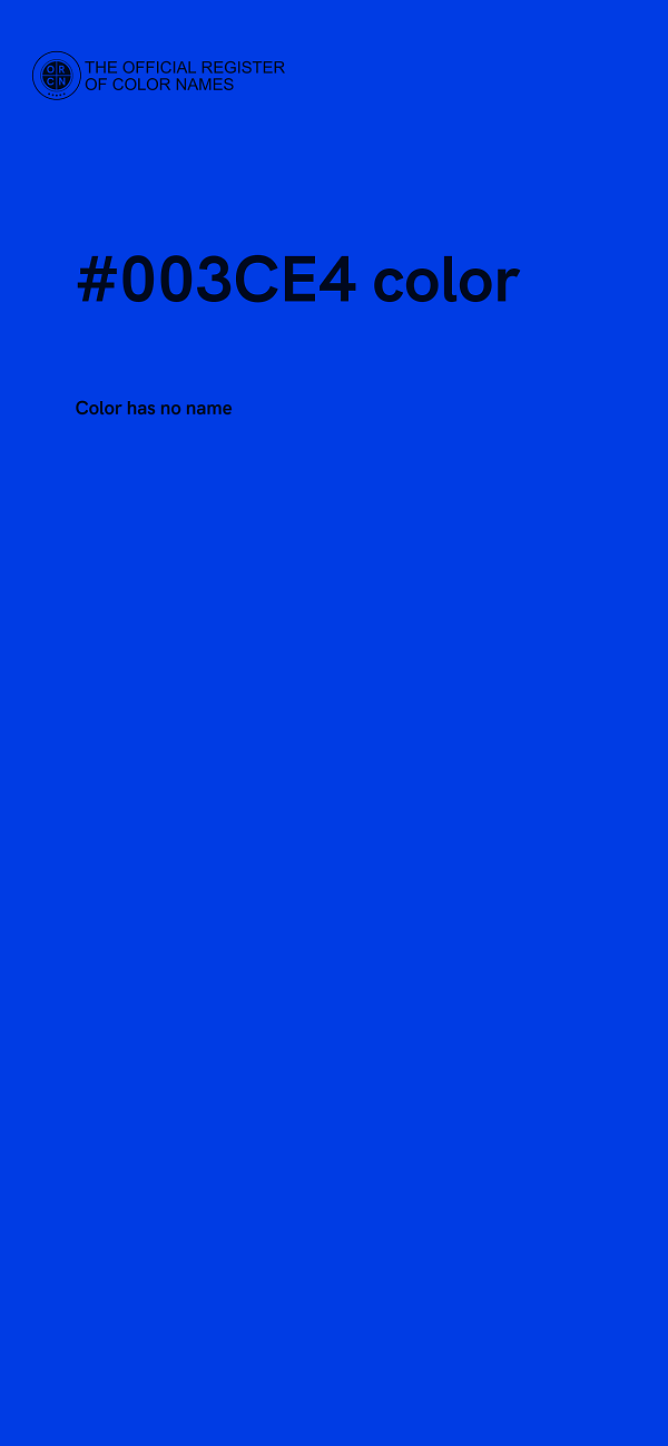 #003CE4 color image