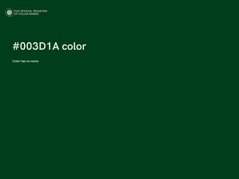 #003D1A color image