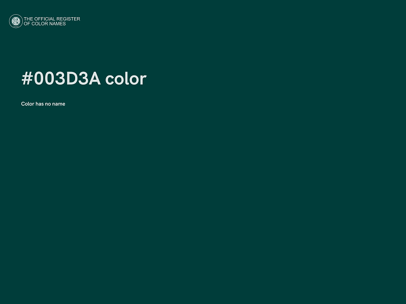 #003D3A color image