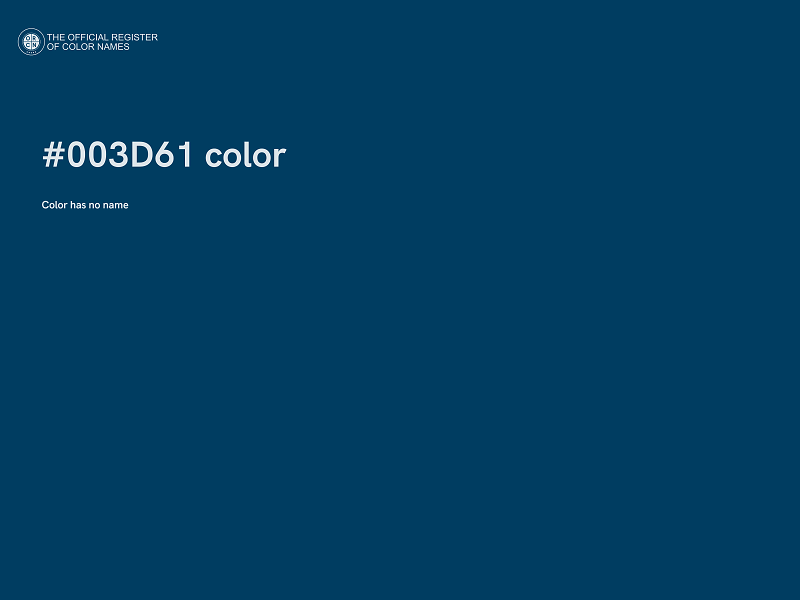 #003D61 color image