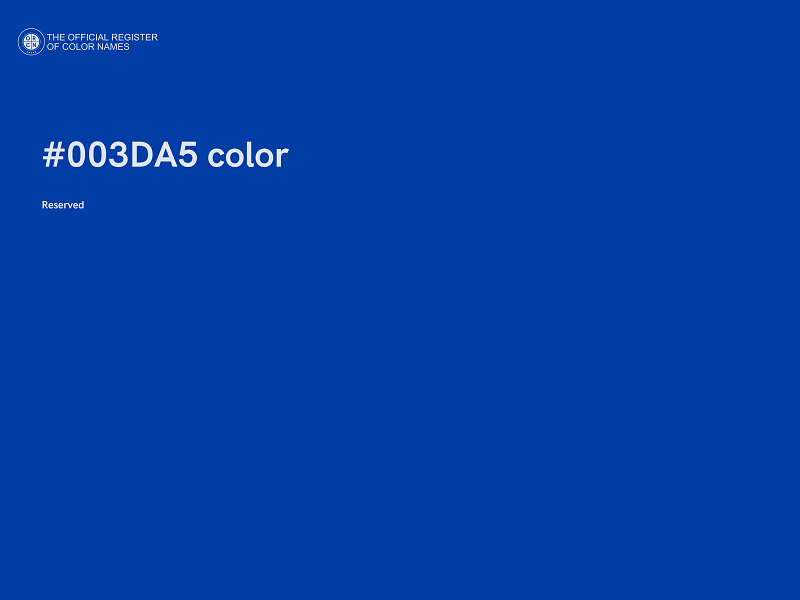 #003DA5 color image