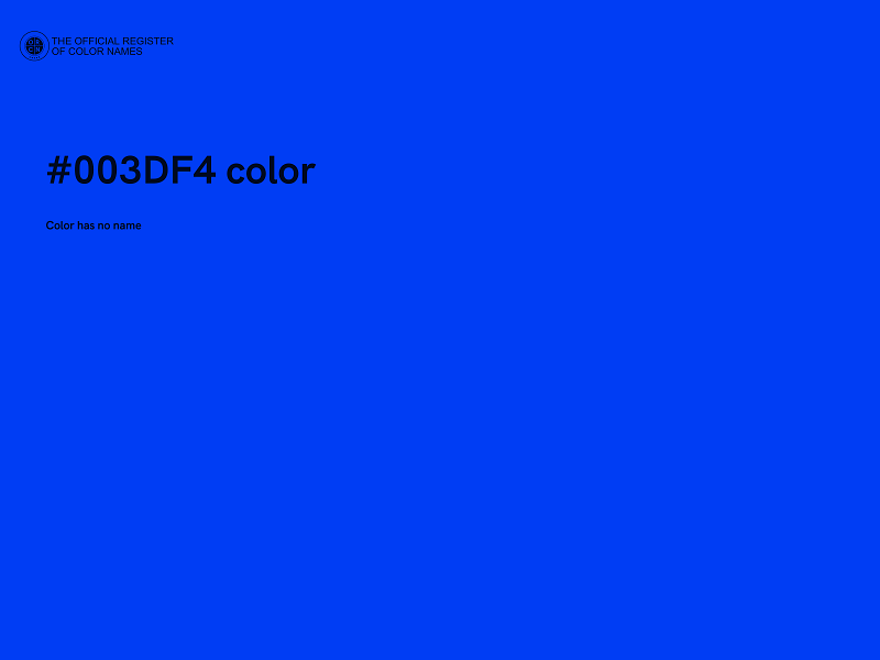 #003DF4 color image