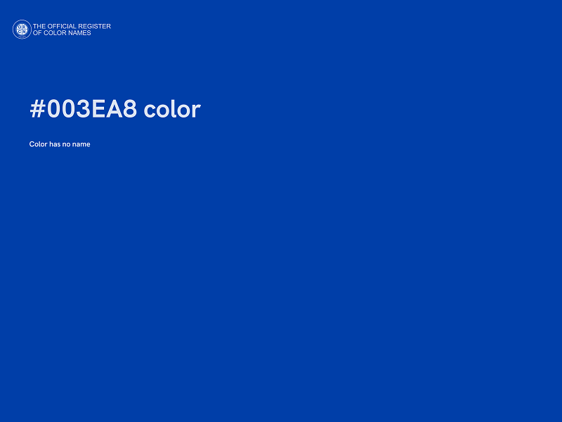 #003EA8 color image