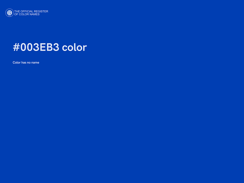 #003EB3 color image