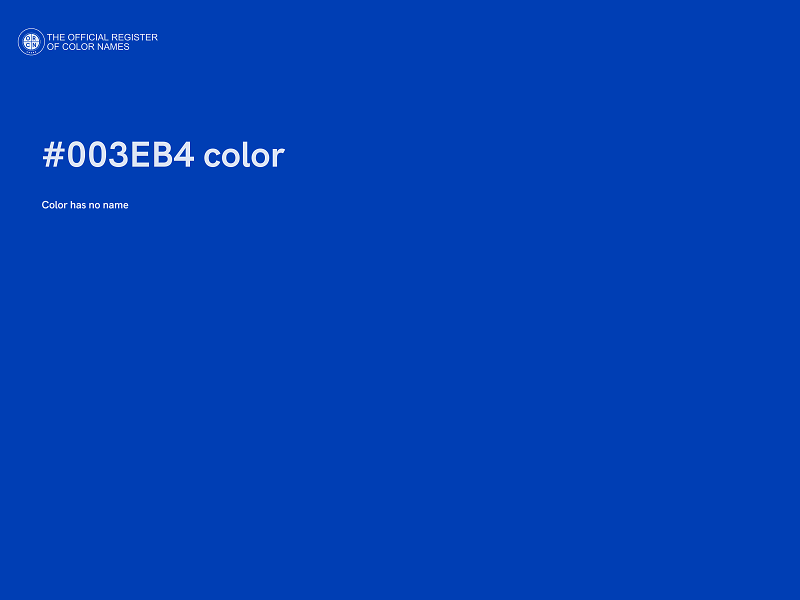#003EB4 color image