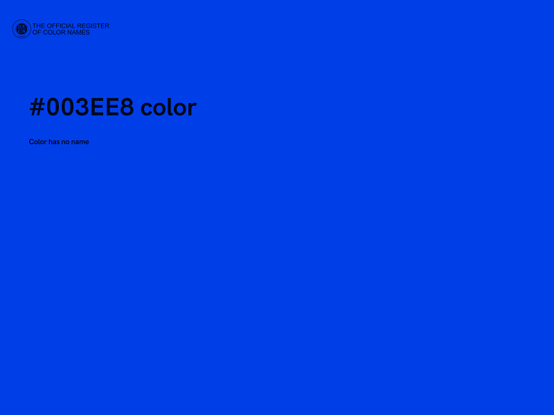 #003EE8 color image