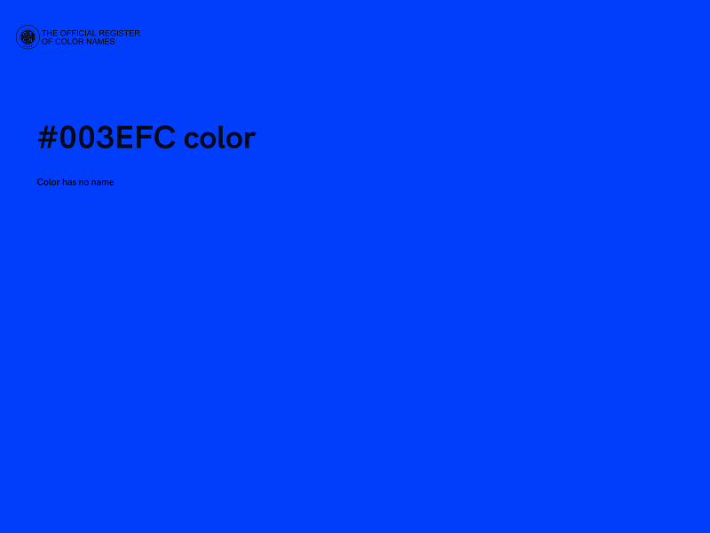 #003EFC color image