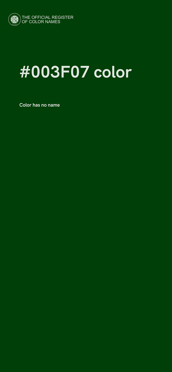 #003F07 color image