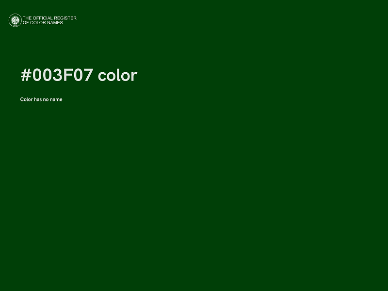 #003F07 color image