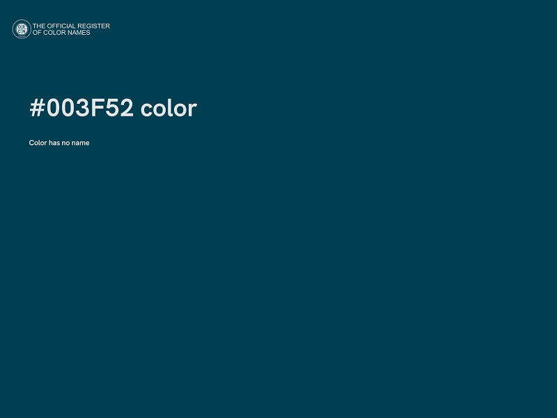 #003F52 color image