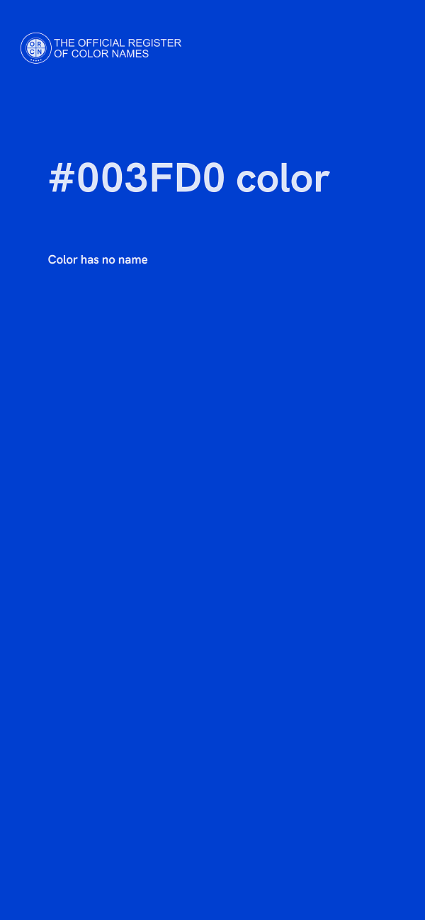 #003FD0 color image