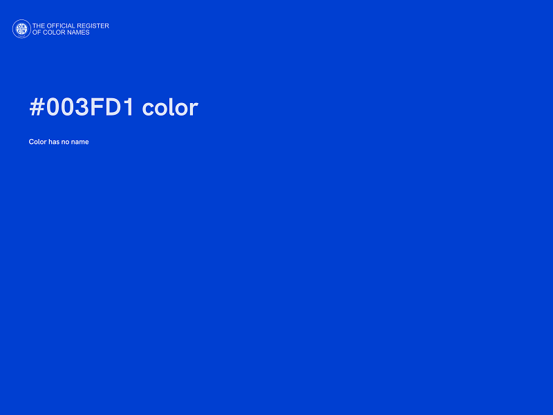 #003FD1 color image