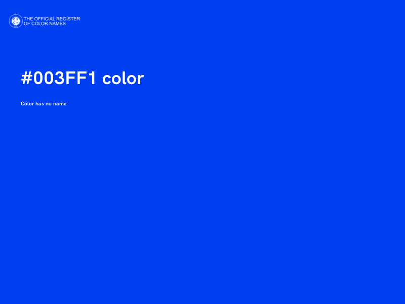 #003FF1 color image