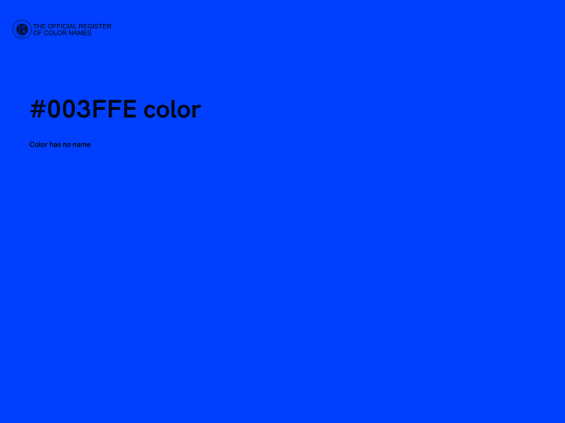 #003FFE color image