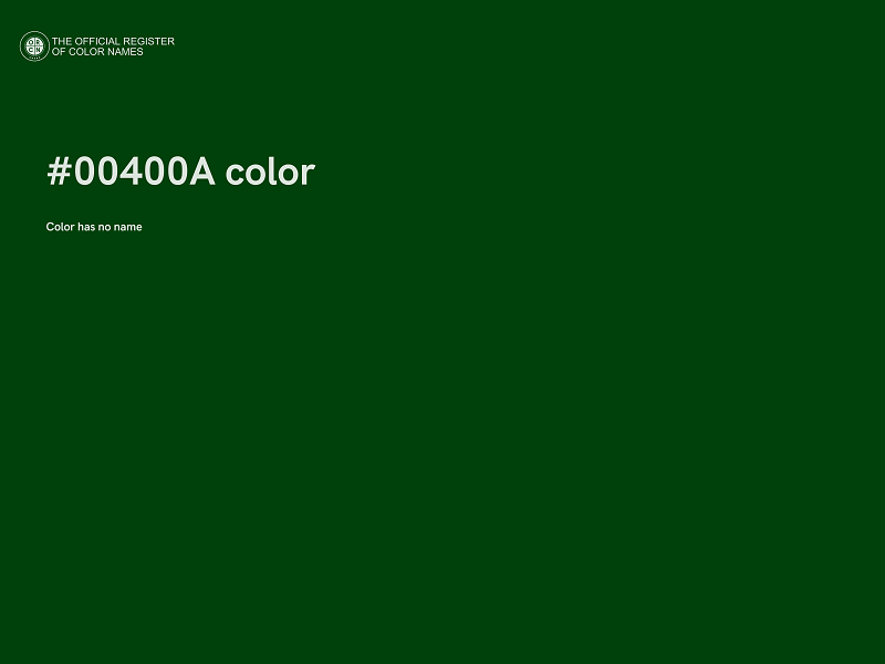 #00400A color image