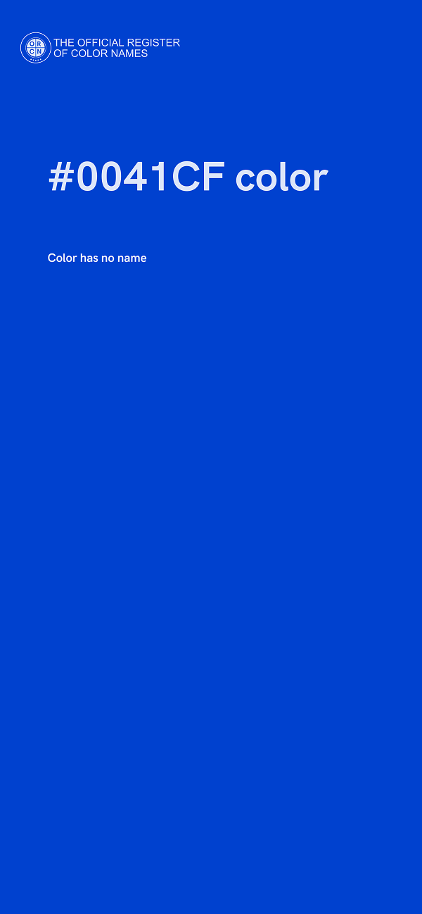 #0041CF color image