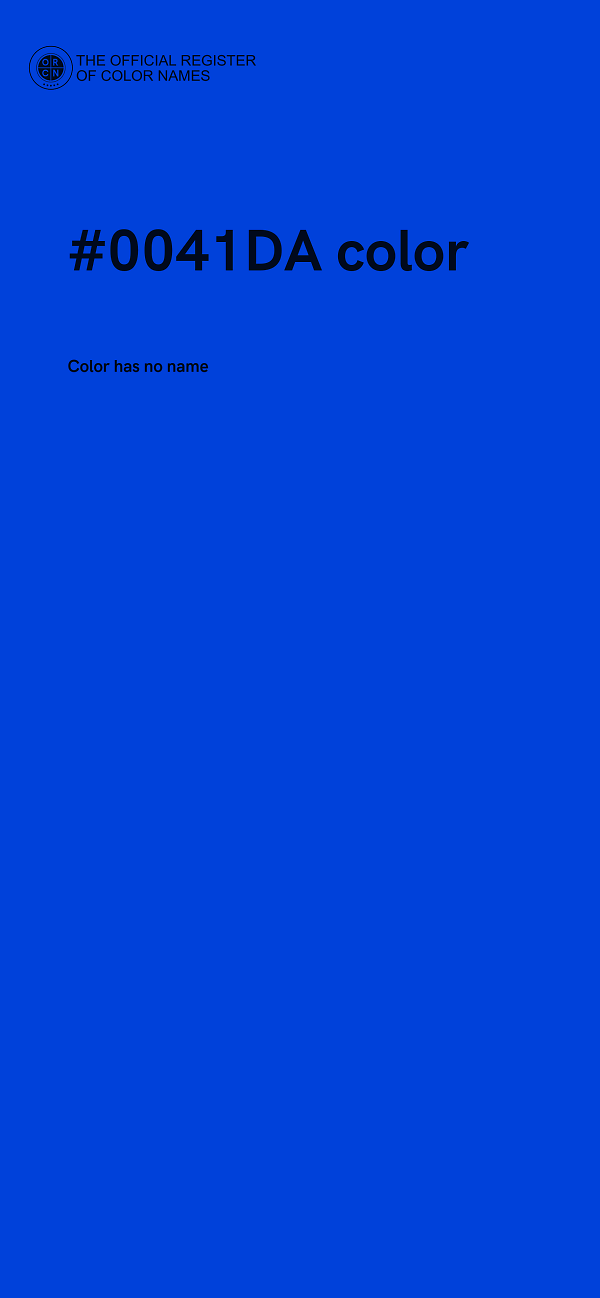 #0041DA color image