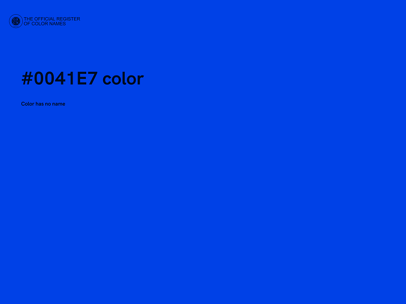 #0041E7 color image
