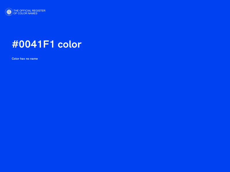 #0041F1 color image