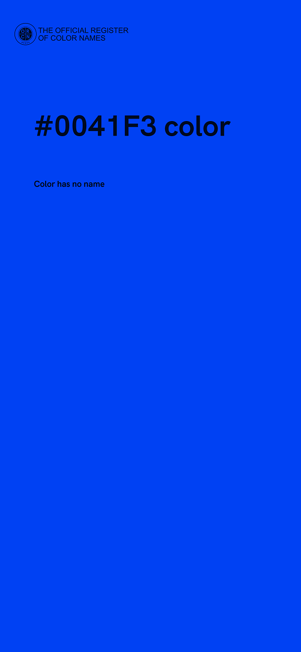 #0041F3 color image